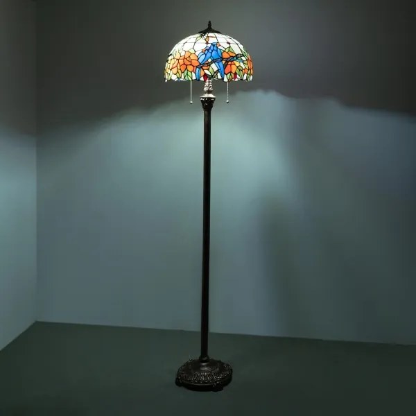 Brilagi - Tiffany vitrážová stojacia lampa JUNGLE 2xE27/60W/230V