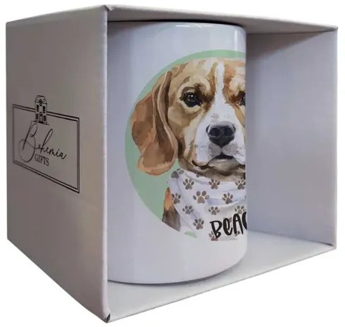 Bohemia Gifts Keramický hrnček - Beagle, 350 ml