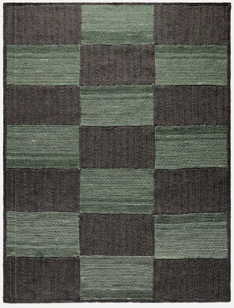 Ručne viazaný kusový koberec Geomoss SM 18 Green Black, 200x290, viacfarebná, chodba / predsieň, Diamond Carpets India