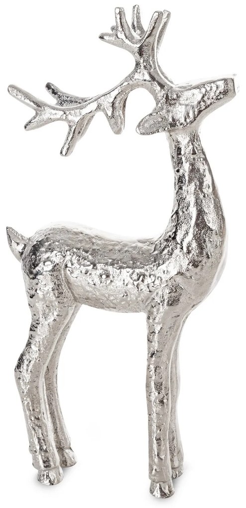 VIANOČNÁ SOŠKA DEER 31CM STRIEBORNÁ