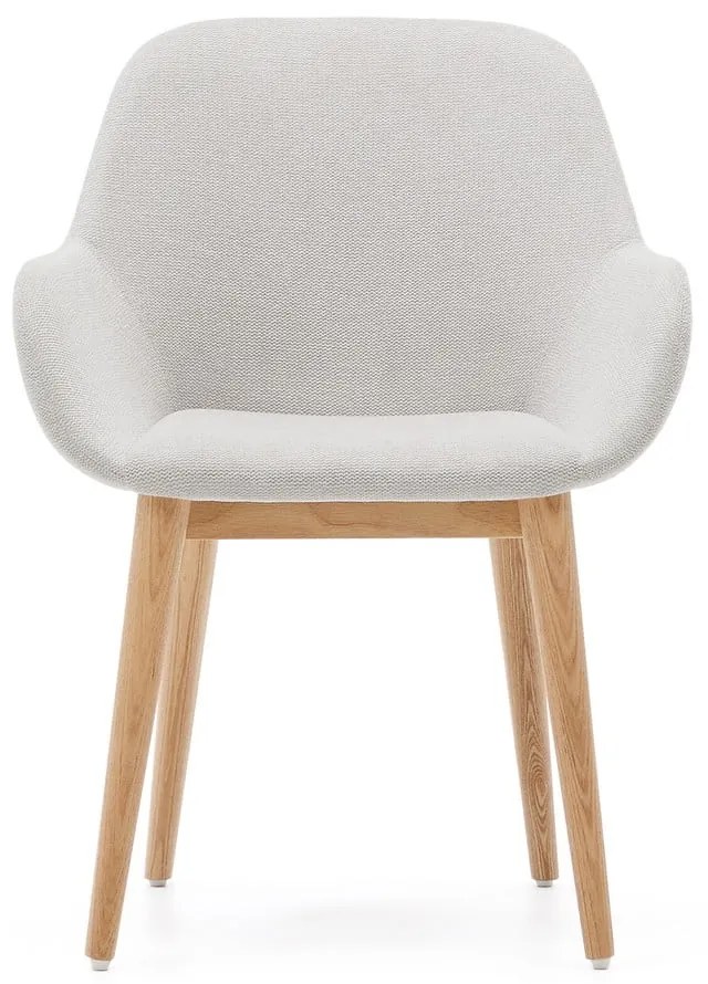 Béžové čalúnené jedálenské kreslo Konna – Kave Home