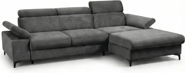 Sedacia súprava Lazur, pravá, sivá (salvador 14)