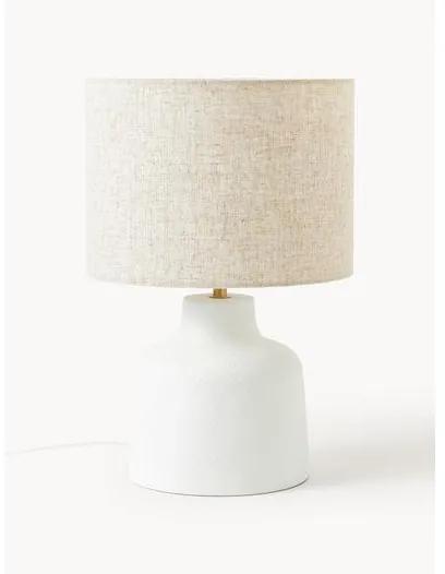 Ručne vyrobená stolová lampa's betónovým podstavcom Ike
