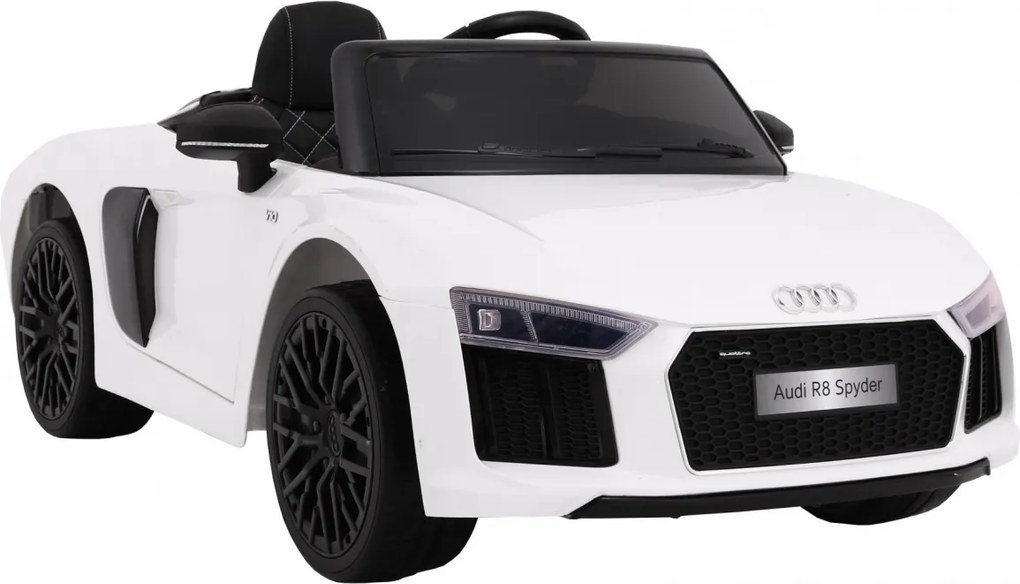 Ramiz Elektrické autíčko Audi R8 Spyder pre deti biele + diaľkové ovládanie