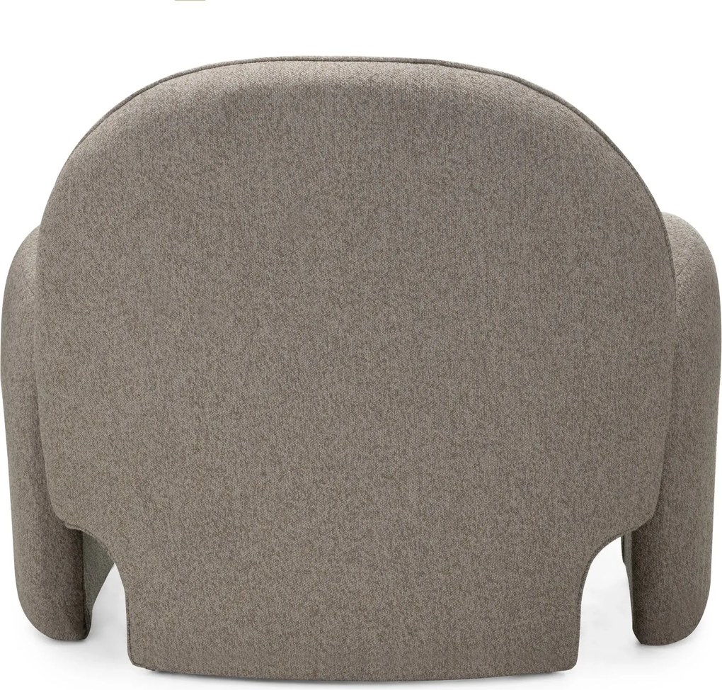 Dizajnové kreslo Sheli bouclé béžovošedé