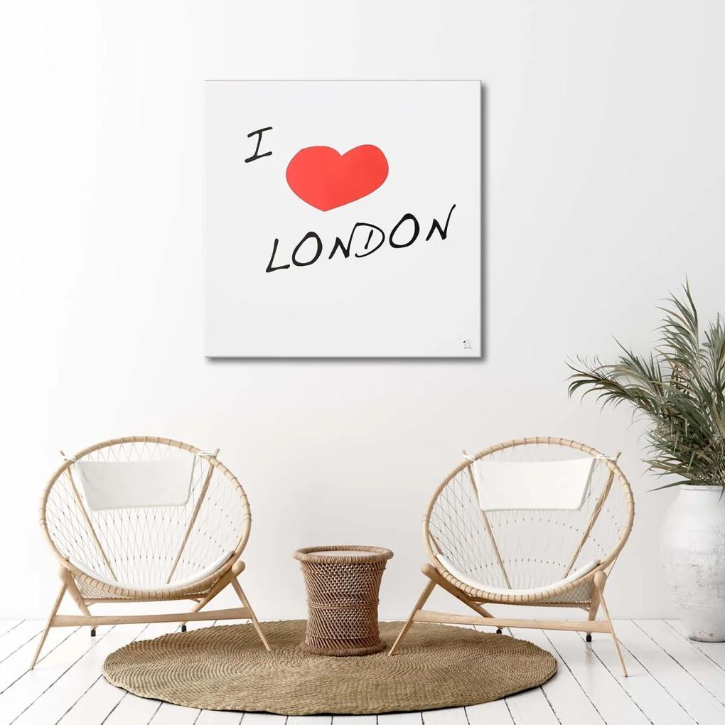 Obraz na plátně I Love London Heart - 60x60 cm