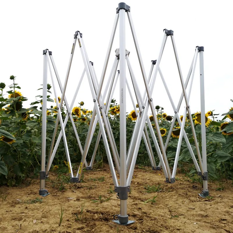 BRIMO Svadobný stan 3x6 m hliníkový – Elegantný a rýchlorozkladací - s 3 stenami - Biela 15