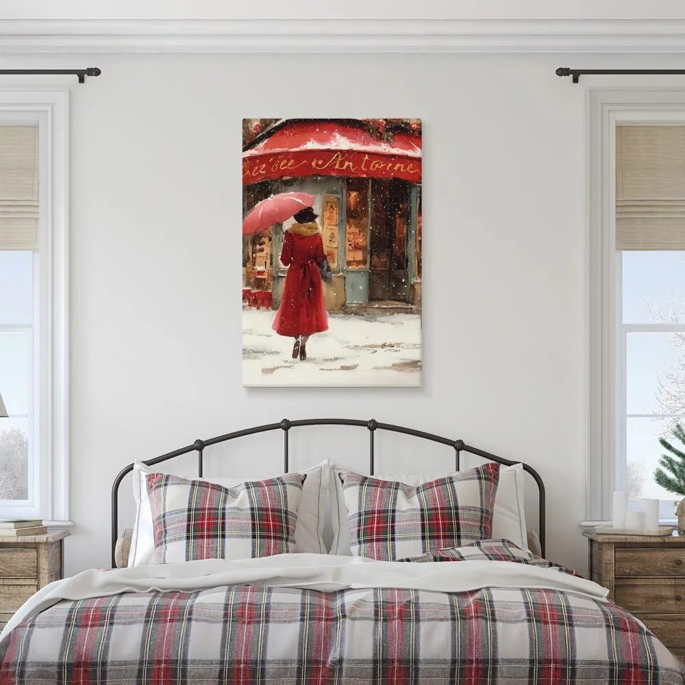 Obraz zimná elegancia v červenej