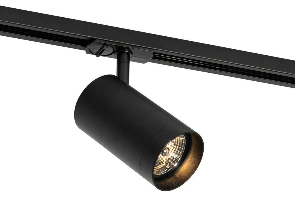 Moderné čierne bodové svetlo pre 1-fázový koľajnicový systém 70 mm - Iconic Jeana Luxe