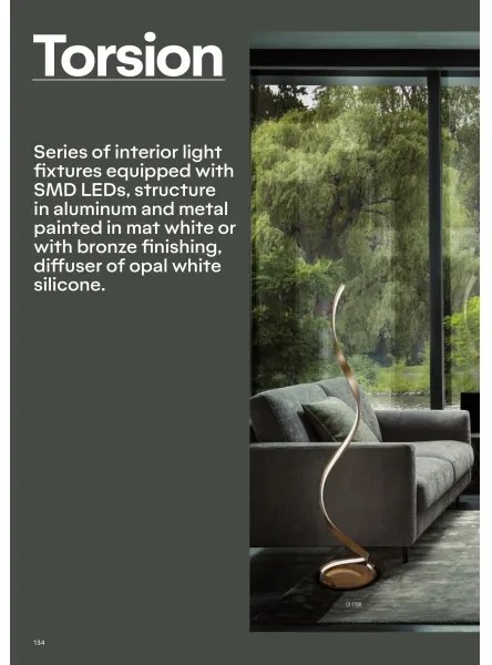 Redo 01-1815 - LED Stolná lampa TORSION LED/11W/230V biela