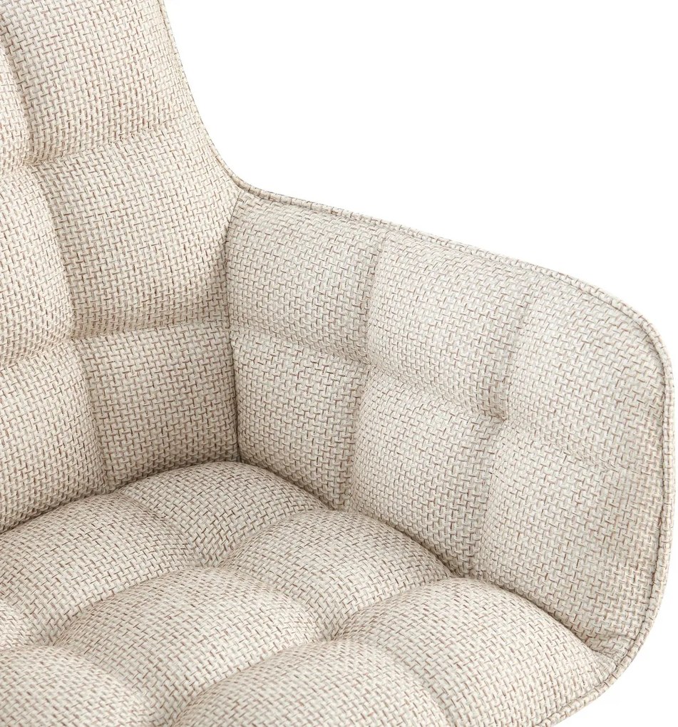 Stolička Tirana látka čierna - ivory