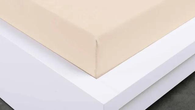 XPOSE ® Jersey prostěradlo Exclusive dvoulůžko - bílá káva 200x200 cm