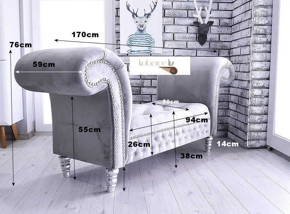 Farba podľa vlastného výberu Leňoška LONGUE Velvet