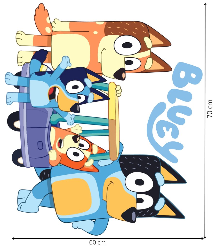 Textilná nálepka na stenu "Bluey"