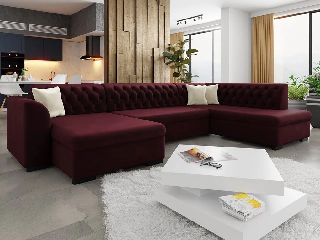 Veľká sedačka do obývačky Valdero, Dostupné poťahy: Magic Velvet 2227 + Magic Velvet 2227 + Evo 29, Strana: Ľavá