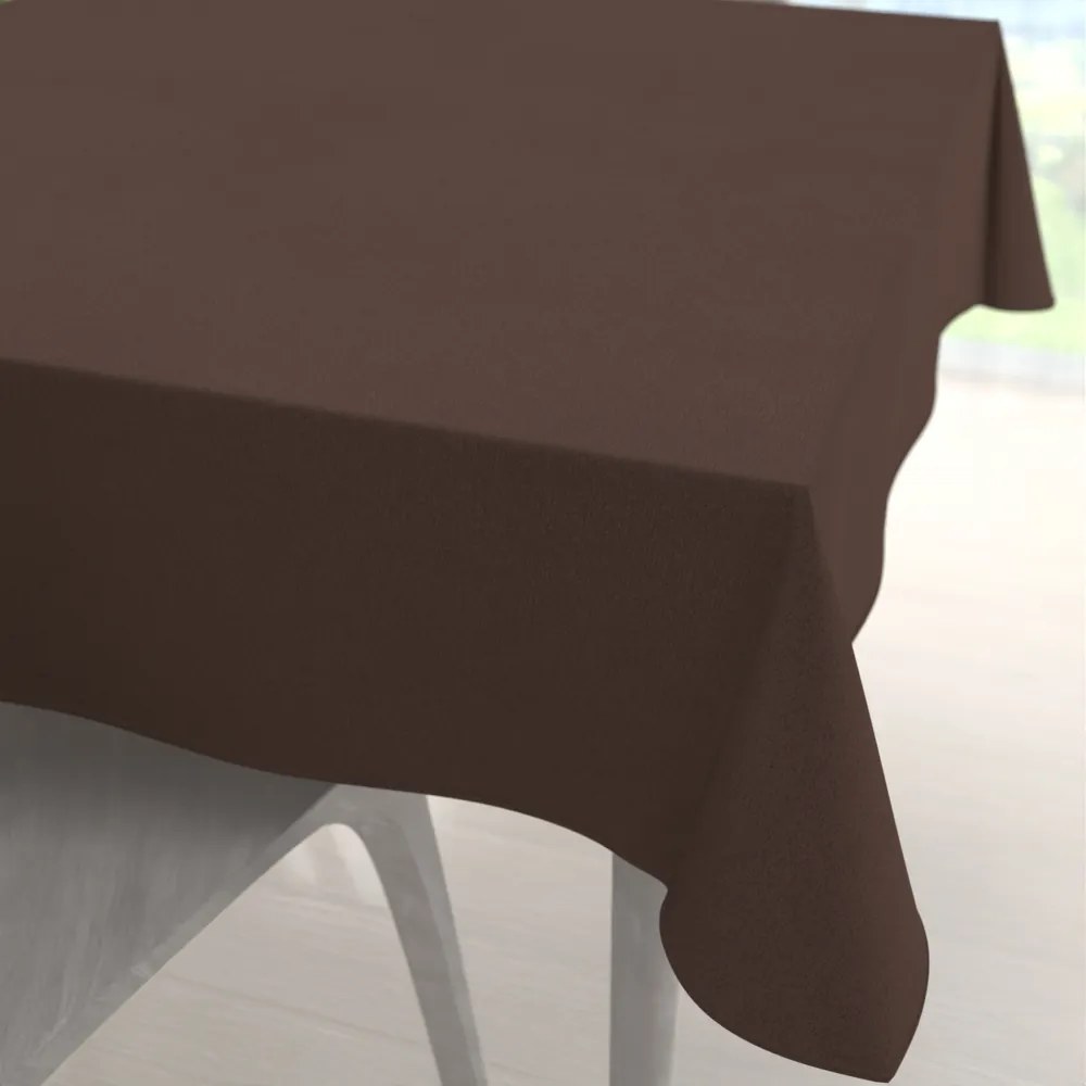 Biante Veľký dekoračný štvorcový obrus BKS-409 Čokoládovo hnedý 230x230 cm