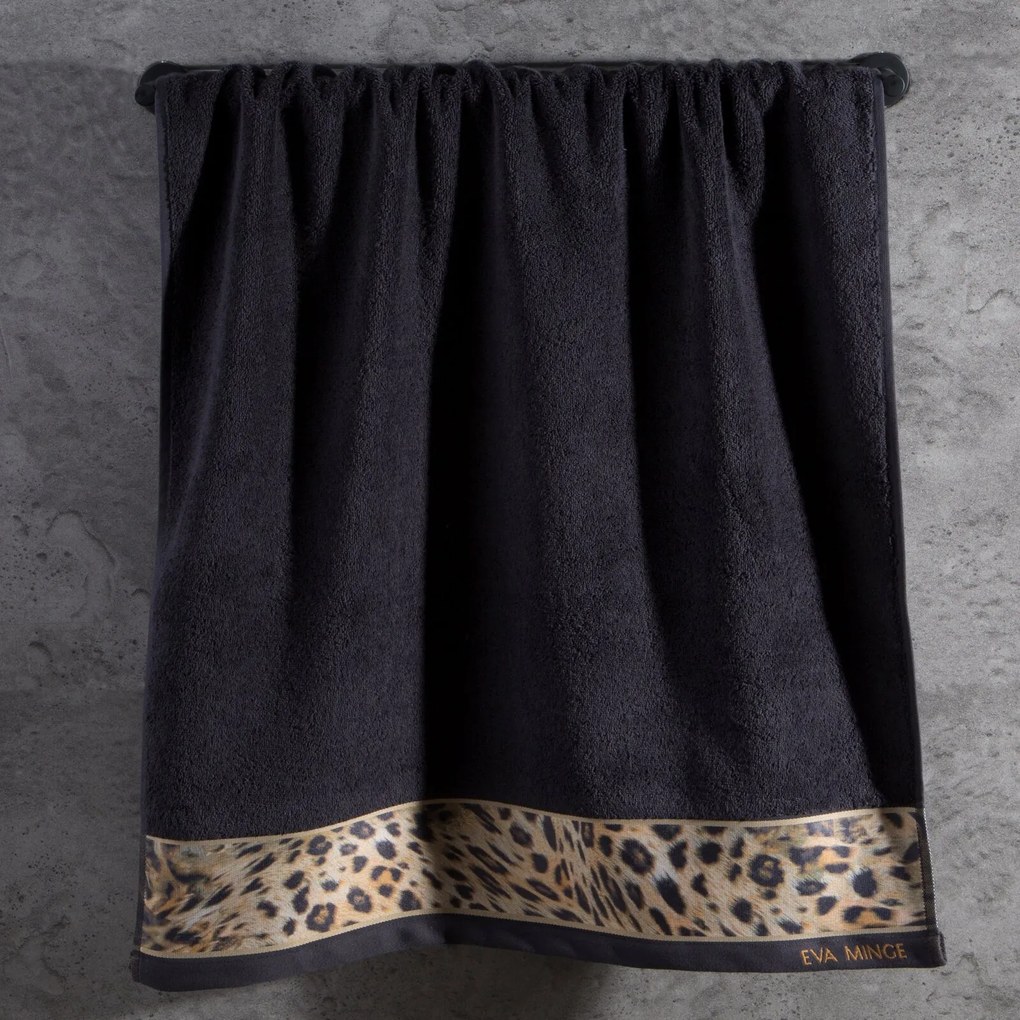 BAVLNENÝ UTERÁK EVA MINGE23 50X90 CM ČIERNA