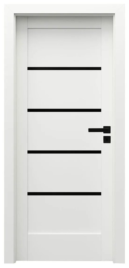 Porta doors Verte Home Interiérové dvere rámové, 60 L, 648 × 1985 mm, fólia, ľavé, biele, presklené