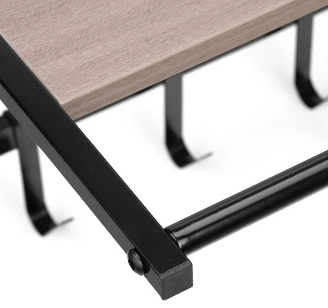 Nástenný vešiak s poličkou AZUL čierny