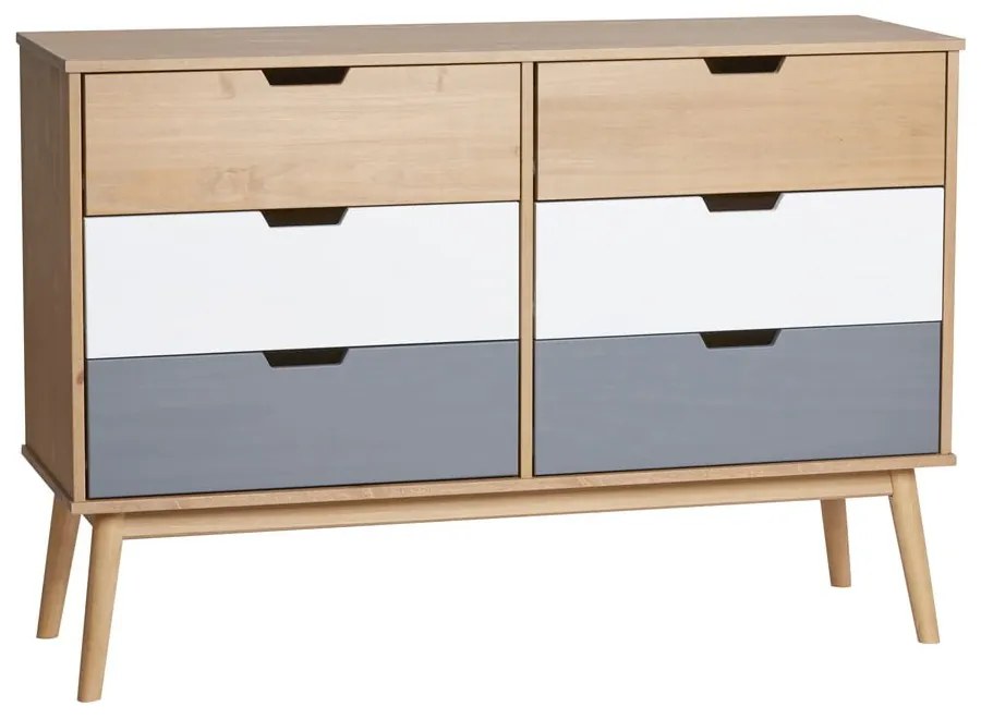 Komoda z masívneho borovicového dreva Marckeric Cusco, šírka 120 cm