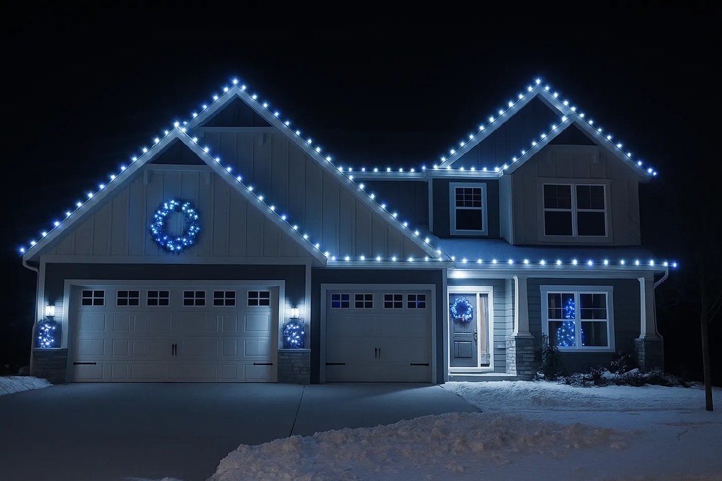 Vianočné svetielka vonkajšie FLASH studená biela 300 LED