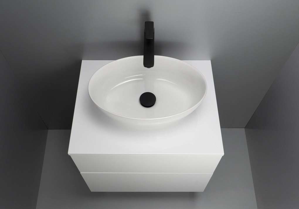 Deante Prizma, závesná skrinka s pultovou doskou 600x470x520 mm, biela lesklá, DEA-SDI_6B61
