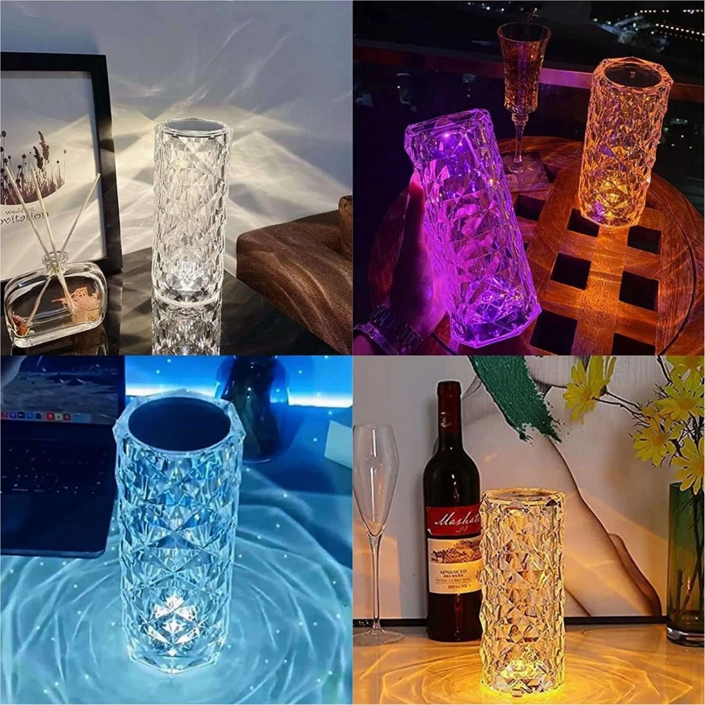 Dekoračné LED osvetlenie ROSE DIAMOND - 21 cm - multikolor