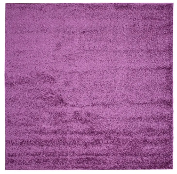 Kusový koberec Shaggy Parba orgovánový štvorec 200x200cm