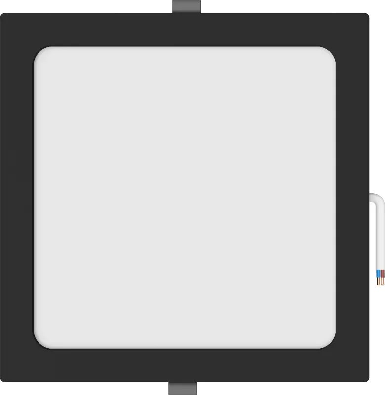 Mexen LDRR, LED stropné svietidlo na zapustenie 22 x 22 cm, 18W, neutrálna - 4000K, 1350 lm, čierna - L211-022-1840-70