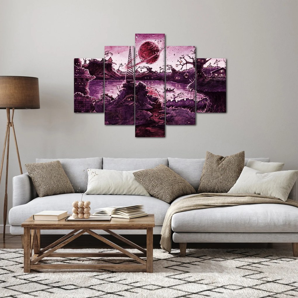 Obraz - Očarovaná dedina (150x105 cm)