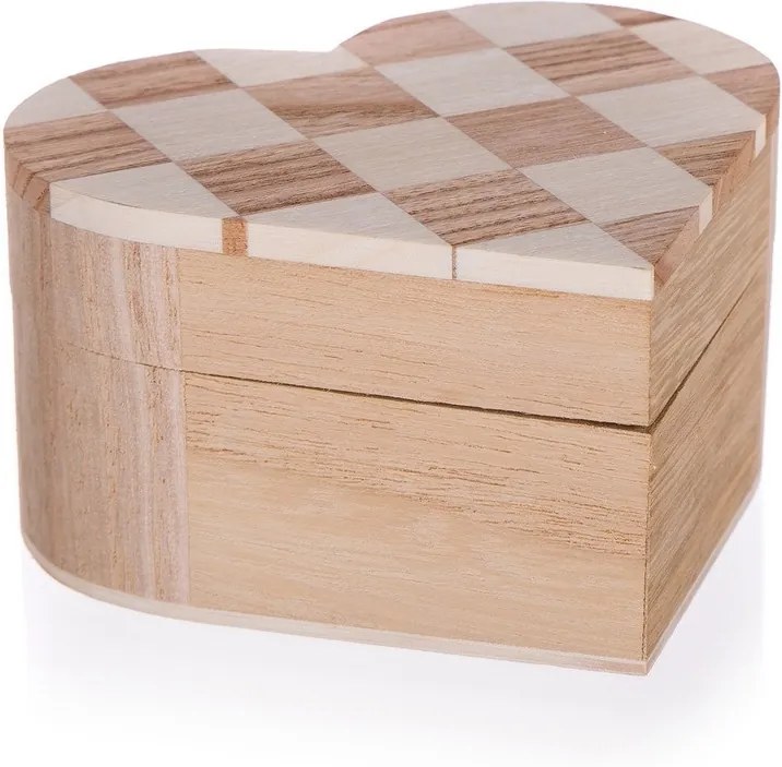 Drevená krabička Chess, 10,7 x 10 x 6 cm