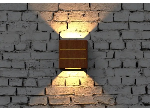 Immax 08523L - LED vonkajšie nástenné svietidlo LUXLINE 6W/230V 3000K IP54 orech