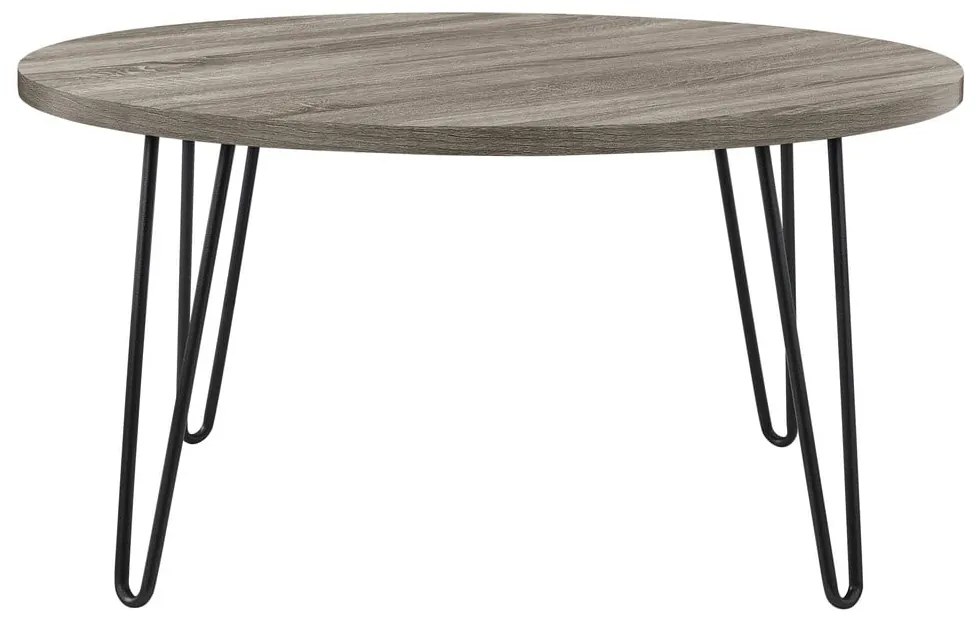 Hnedosivý odkladací stolík Støraa Owen, ø 90 cm