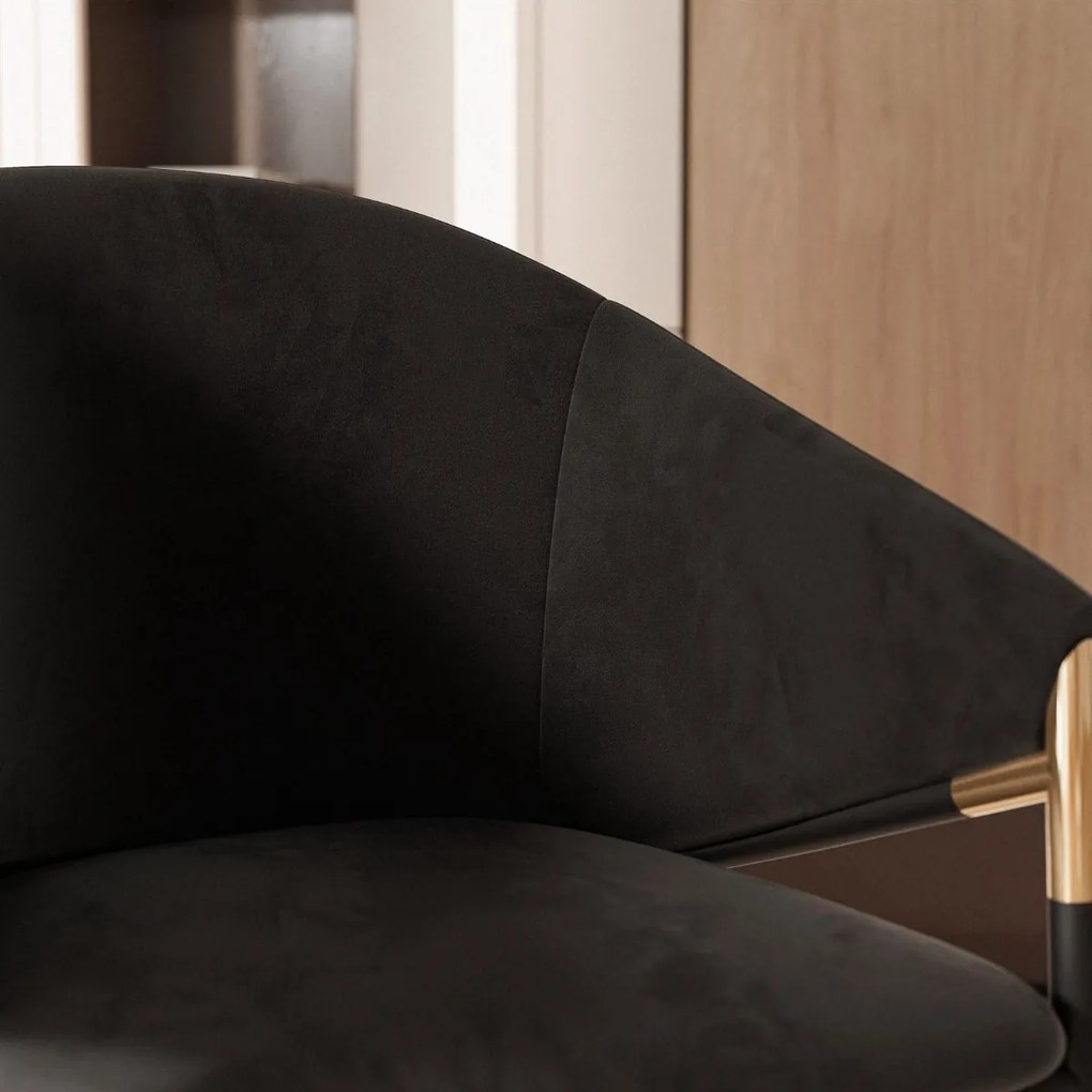 JEDÁLENSKÁ STOLIČKA CLAUDE ČIERNA + ZLATÁ