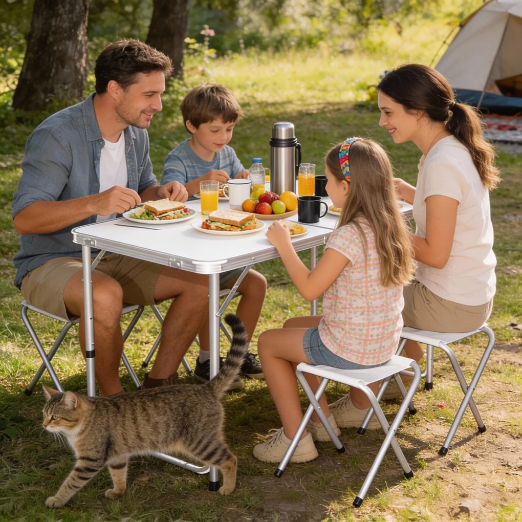 Garden Line TURISTICKÁ SADA (STÔL + 4 STOLIČKY) 120 x 60 x 70 CM*8211