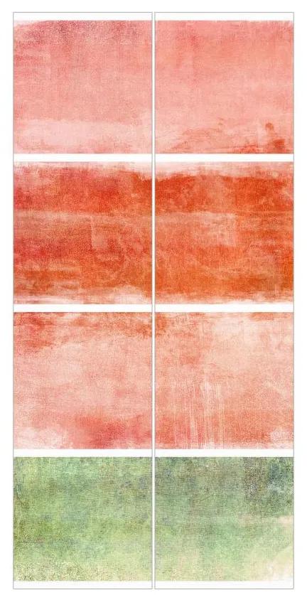 Súprava posuvnej záclony - Colour Harmony Red -2 panely
