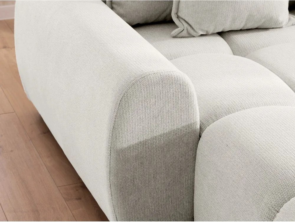 Biela rohová pohovka (ľavý roh/s leňoškou) Albane – Ropez