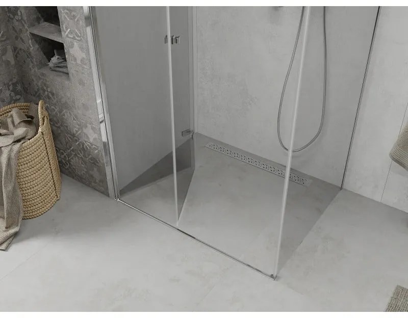 Mexen Lima, sprchovací kút 100 (dvere) x 80 (stena) cm, 6mm číre sklo, chrómový profil, 856-100-080-01-00