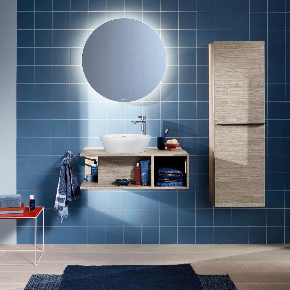 DURAVIT D-Neo závesná polovysoká skrinka, 1 dvierka, pánty vpravo, 400 x 240 x 1320 mm, grafit matný, DE1318R4949