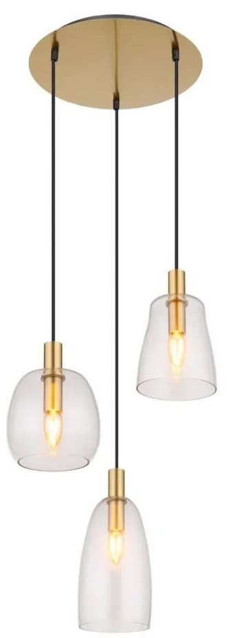 Globo 15789-3HM - Luster na lanku GARRI 3xE14/40W/230V pr. 43 cm mosadz