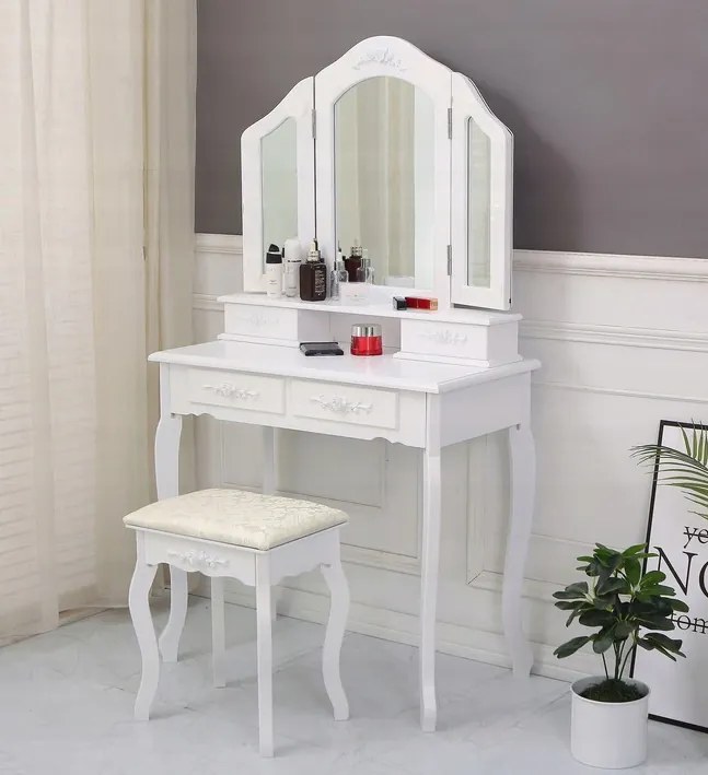TRENDIE Toaletný stolík Elegant + hubka na make up ZDARMA