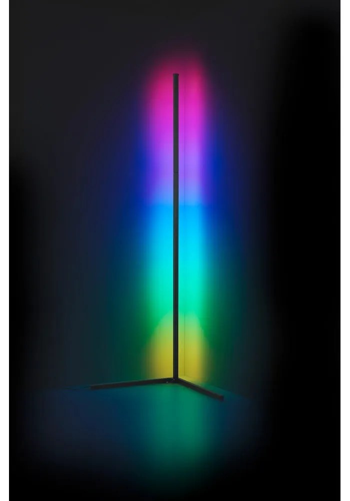 Čierna LED stojacia lampa (výška 141 cm) Level – Reality