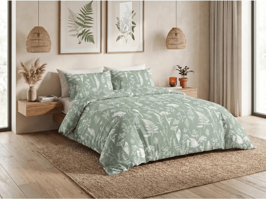 Obliečky z mikrovlákna COTIRENO zelené Rozmer obliečky: 2 ks 70 x 90 cm | 200 x 220 cm