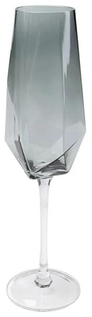 Diamond pohár na šampanské sivý