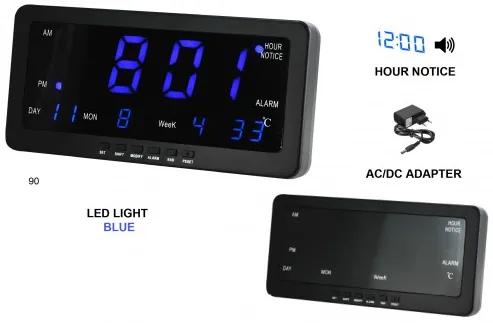 Digitálny LED budík/ hodiny MPM s dátumom a teplomerom C02.3568,