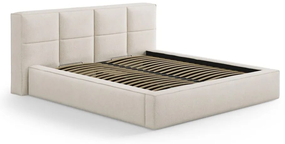 Krémovobiele čalúnené čelo postele 229x100 cm Darren – Micadoni