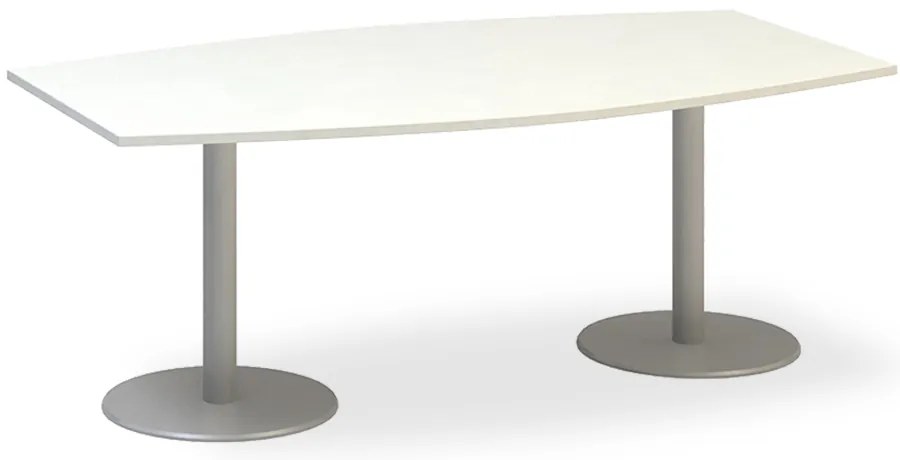 Konferenčný stôl ProOffice 80/110 x 200 x 74,2 cm, biela
