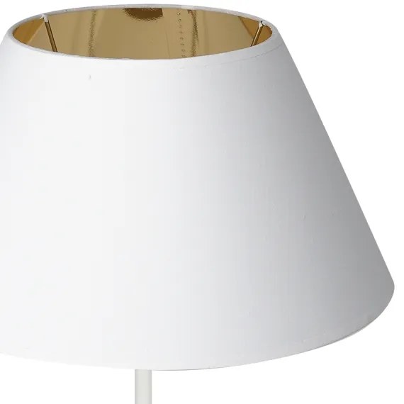 Stolná lampa s USB konektorom 1xE27/60W/230V biela