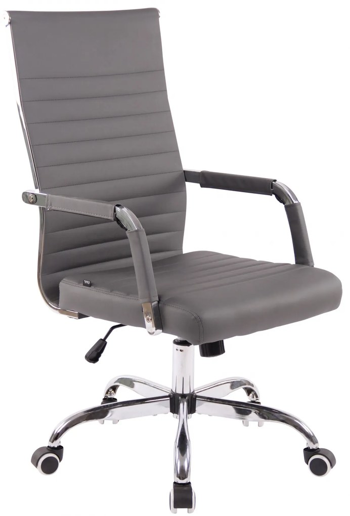 Kancelárska stolička Amadora - koženka - Sivá