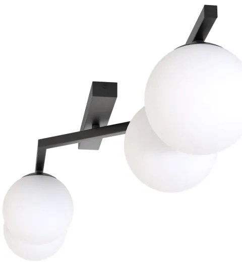 Stropné svietidlo NATON 4xE14/10W/230V čierna/biela